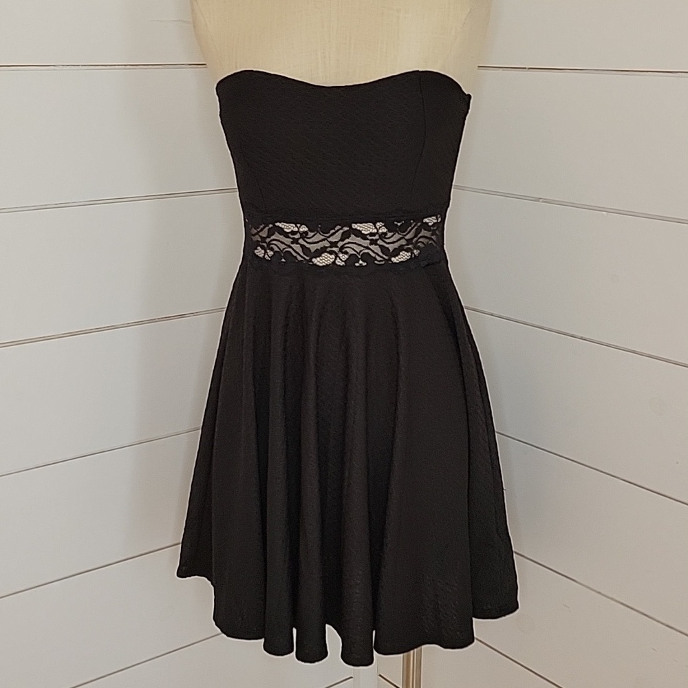 Y2K WILD DAISY medium black mini cocktail dress